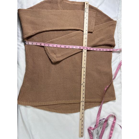 Lululemon Easy Embrace Long Sleeve Sweater Beech Wood Tan Cotton L / XL - Picture 8 of 10